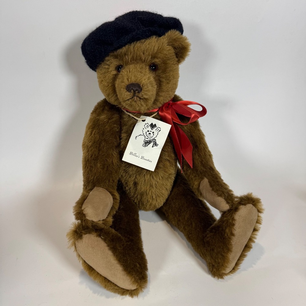 Vintage 1985 #1 Billees Beasties Mohair Teddy Bear 16in Bearnard Jointed Growler